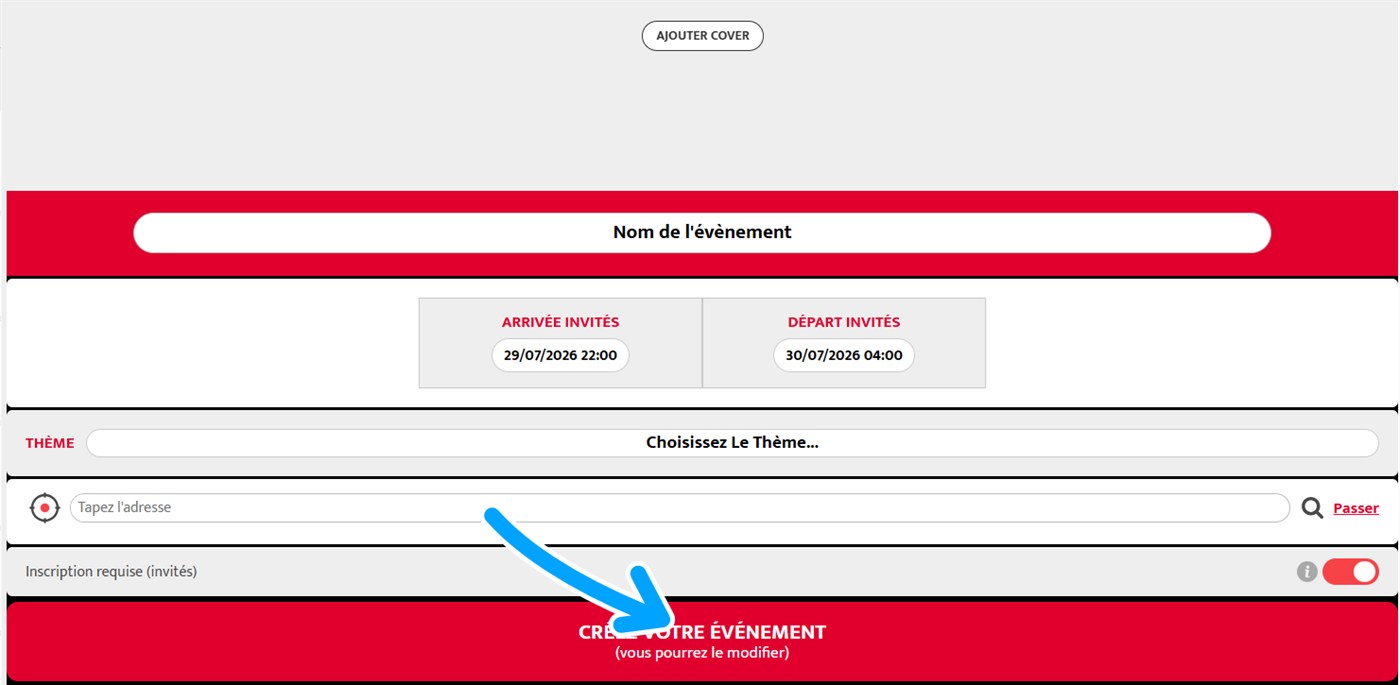 formulaire de creation sur ordinateur