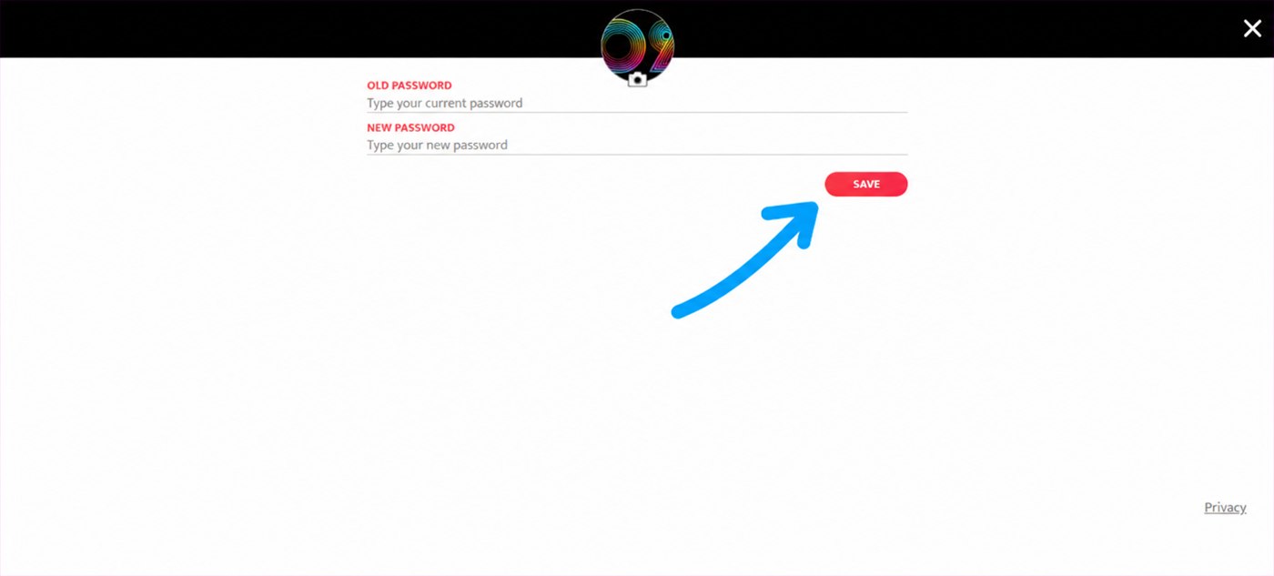 change password form