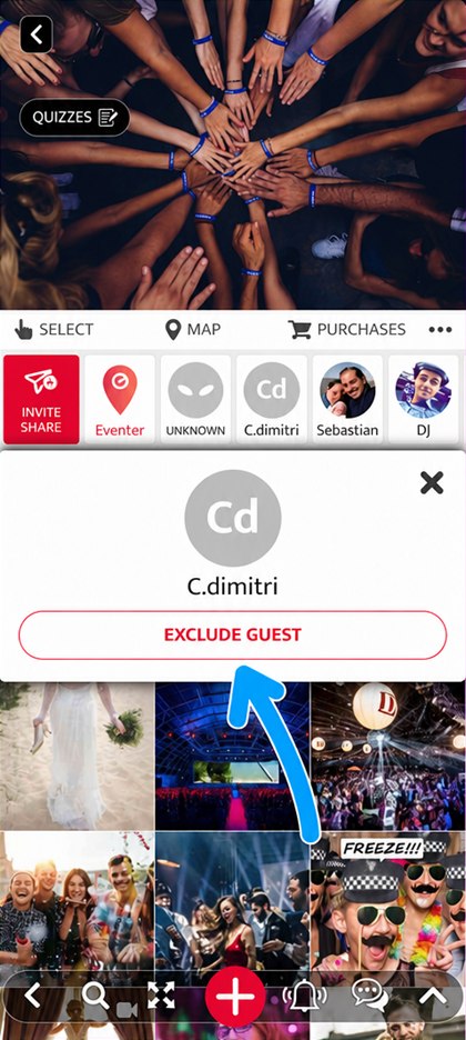 exclude button