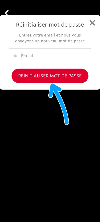 reinitialiser mot de passe