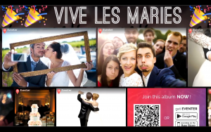 Photos de mariage qui defilent sur ecran