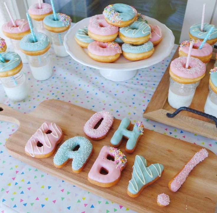 Gender Reveal Donuts Baby Shower Gender Reveal Baby Gender Reveal Party ...